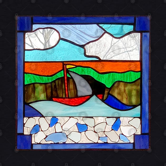 Stained glass boat by Zodiart